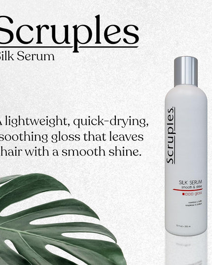 Our Silk Serum is a lightweight, quick drying formula that acts as a soothing gloss sealing in needed moisture providing you a polished, flawless shine. We've infused this formula with Vitamin E which helps restores your clients hair back to optimal health.