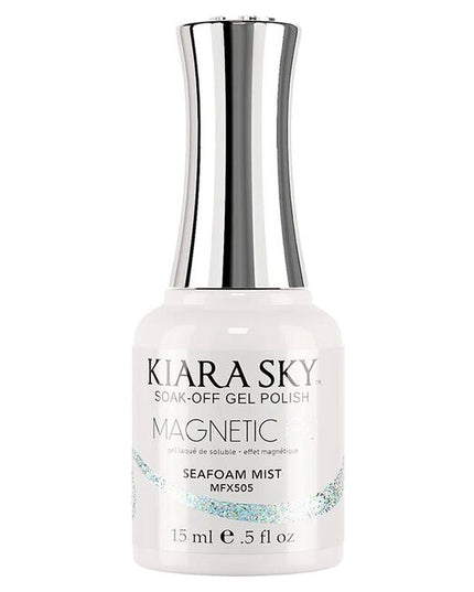 Experience the magic of magnetized nails with the Kiara Sky MagneticFX Collection. This stunning range of cat-eye gel polishes brings depth, dimension, and shimmer to every manicure. Infused with ultra-fine magnetic pigments, each shade transforms under the swipe of a magnet to reveal a mesmerizing, multi-dimensional effect.