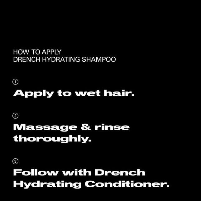 Sebastian Professional Drench Hydrating Shampoo, a quenching shampoo for dry hair in need of moisture. This cleansing shampoo helps calm frizz, creating silky body and movement. Suitable for colored and chemically treated hair.