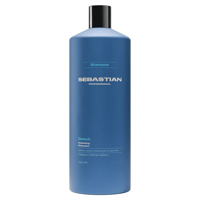 Sebastian Professional Drench Hydrating Shampoo, a quenching shampoo for dry hair in need of moisture. This cleansing shampoo helps calm frizz, creating silky body and movement. Suitable for colored and chemically treated hair.