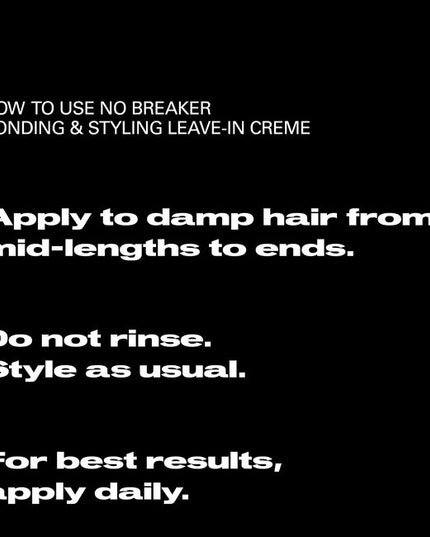 Sebastian Professional NO.BREAKER Bonding & Styling Leave-In Cream loves stressed hair, providing bond-building for frizz control, workable hold & deep conditioning. Achieve frizz-free styles + heat protection up to 230º C / 450 ºF.