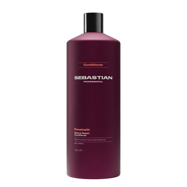 Cleanse and strengthen damaged hair with Sebastian Penetraitt Shampoo & Conditioner. An active rescue system deeply penetrates the hair, helping to remove impurities and reduce breakage. Sebastian Penetraitt shampoo strengthens weak hair against damage due to chemical treatments, heat, and environmental elements. It leaves stressed hair clean, soft, and bouncy and is recommended for enhancing the radiance and richness of color-treated hair.