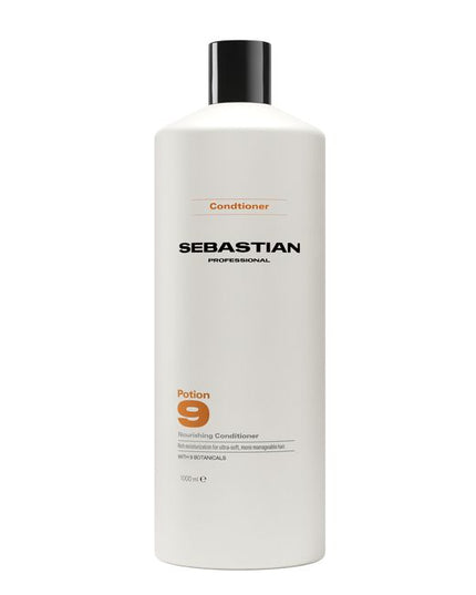 Sebastian Professional Potion 9 Nourishing Conditioner, is a creamy conditioner that delivers rich moisturization for more manageable hair. With nine botanicals, the formula is super-powered to deliver rich moisturization for ultra-soft, more manageable hair. Helps ease detangling for ease in styling and a smooth finish.