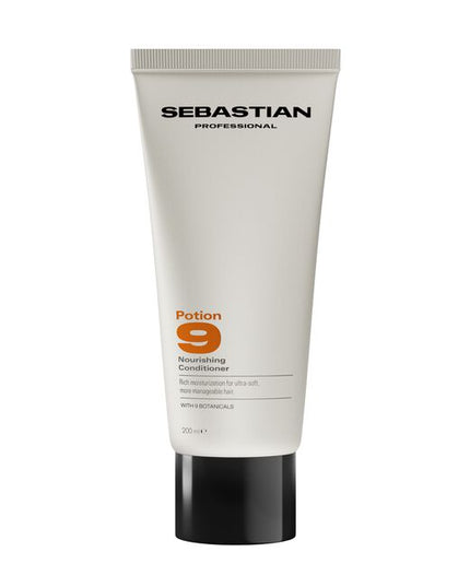 Sebastian Professional Potion 9 Nourishing Conditioner, is a creamy conditioner that delivers rich moisturization for more manageable hair. With nine botanicals, the formula is super-powered to deliver rich moisturization for ultra-soft, more manageable hair. Helps ease detangling for ease in styling and a smooth finish.