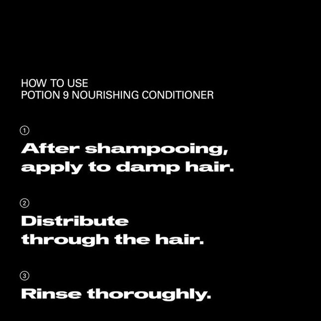Sebastian Professional Potion 9 Nourishing Conditioner, is a creamy conditioner that delivers rich moisturization for more manageable hair. With nine botanicals, the formula is super-powered to deliver rich moisturization for ultra-soft, more manageable hair. Helps ease detangling for ease in styling and a smooth finish.
