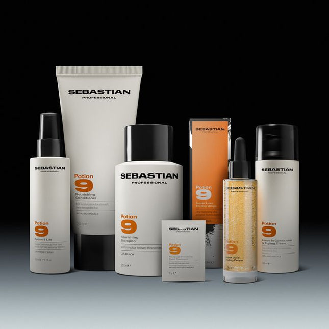 Sebastian Professional Potion 9 Nourishing Conditioner, is a creamy conditioner that delivers rich moisturization for more manageable hair. With nine botanicals, the formula is super-powered to deliver rich moisturization for ultra-soft, more manageable hair. Helps ease detangling for ease in styling and a smooth finish.
