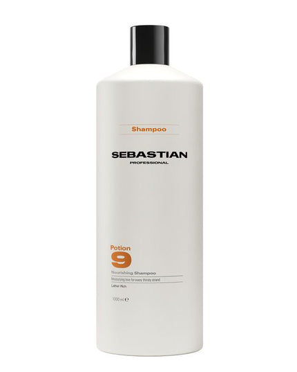 Sebastian Professional Potion 9 Nourishing Shampoo, is a rich-lathering shampoo nourishes and provides deep moisture to dry, depleted strands, leaving hair touchably soft, clean, and ready for creating a style transformation. A moisture-rich cleanse for hair in need of a reset.