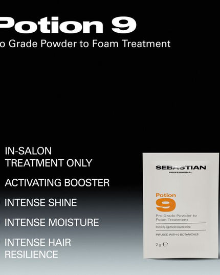 Sebastian's innovative Powder-to-Foam technology delivers moisturization, hydration &amp; strength* where hair needs it most, leaving strands soft, resilient, and ready for limitless styling. Protects from elements, fights free radicals, and helps reduce breakage, all while keeping hair touchable and full of shine.