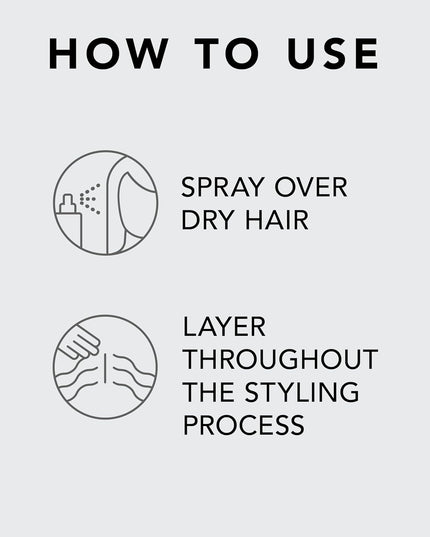 Perfect … Hold that look! This hairspray with extra muscle keeps your hair where you want it. Whether you’re in the city or on the run way, hold that volume, texture or pinned-up style in place, and radiant against the odds.
