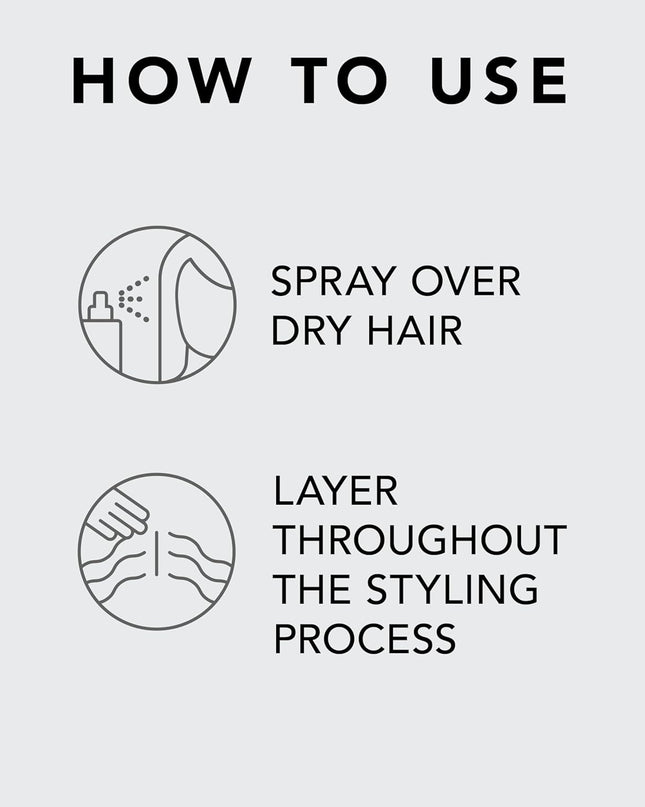 Perfect … Hold that look! This hairspray with extra muscle keeps your hair where you want it. Whether you’re in the city or on the run way, hold that volume, texture or pinned-up style in place, and radiant against the odds.