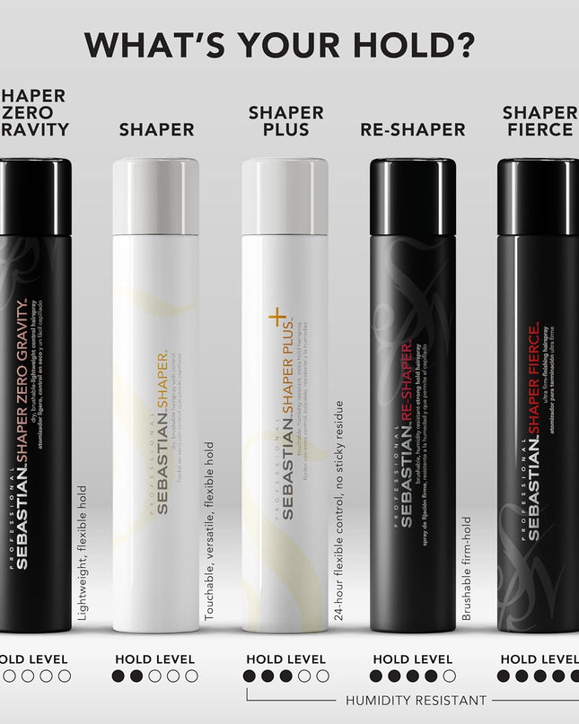 Perfect … Hold that look! This hairspray with extra muscle keeps your hair where you want it. Whether you’re in the city or on the run way, hold that volume, texture or pinned-up style in place, and radiant against the odds.