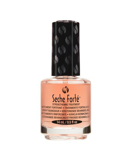 Infused with ingredients known to nourish and strengthen nails, SECHE FORTÉ STRENGTHENING TREATMENT is a targeted treatment that promotes the appearance of healthier looking nails. With each application, nails appear to be less prone to breaking and splitting.