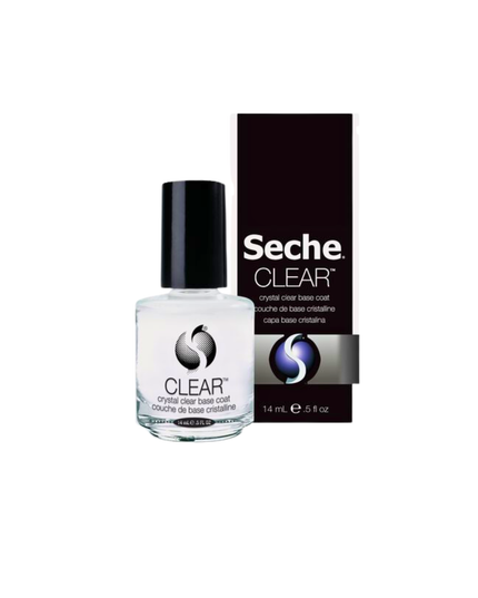 Seche Clear Crystal Clear Base Coat provides stronger adhesion for longer lasting wear time. Can be used on natural nails, nail enhancements and pedicures. This clear base coat is formaldehyde-free and non-yellowing.