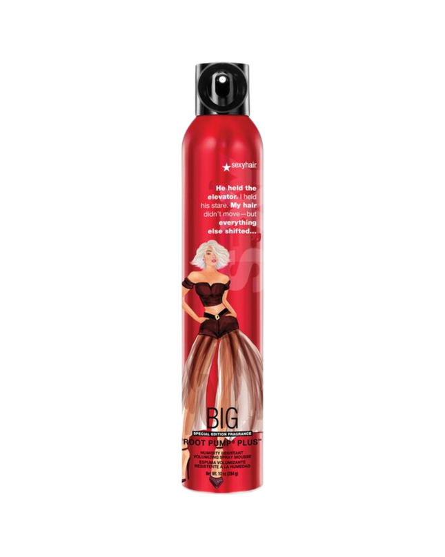 "He held the elevator. I held his stare. My hair didn't move--but everything else shifted…" Sexy Hair's Red Can Diaries edition of Root Pump Plus will keep you on the edge of your seat with every twist and turn. Elevate your look with lift at the root that lasts up to 72 hours. Styled fierce, scented unforgettable, made to own the moment. Pump your Roots!