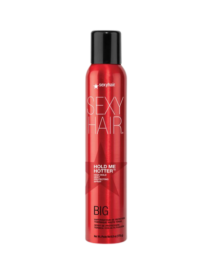 Get heat protection and hold in one step! With Hold Me Hotter, you can lock in sleek, frizz-controlled looks with high hold, shine, and attitude. Your hair will thank you with a long-lasting and defined-looking style!