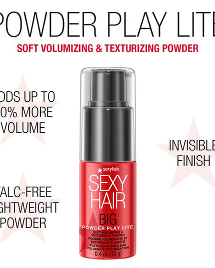 Powder to the people! Powder Play Lite Soft Volumizing & Texturizing Powder is a transparent, colorless formula that provides up to 48 hours of long-lasting hold and all-over body. Formulated to lift at the root and create the appearance of thicker hair, this odorless volumizer adds texture and separation to any style. Ideal for fine-to-medium hair types, just pump onto dry hair at the root or all through your hair for a texture that’s lightweight and full.