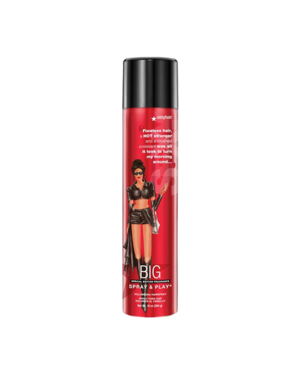 "Flawless hair, a hot stranger, and a crushed croissant was all it took to turn my morning around…" SexyHair's Red Can Diaries edition of Spray &amp; Play will keep you on the edge of your seat with every twist and turn. Lift, frizz control, and shine that are ready for every plot twist. A scent of juicy florals and warm amber will leave a mark as bold as your style.