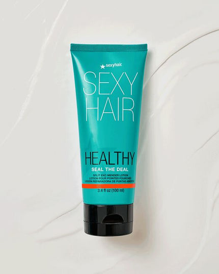 Prime hair for smooth success with Seal the Deal Split-End Mender Lotion to strengthen the hair &amp; help reduce the appearance of split ends after each use.