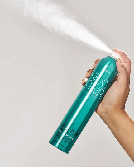 SexyHair Healthy So Touchable Lightweight Hairspray provides soft buildable hold &amp; shine for a touchable finish with natural movement. Its ultra-lightweight application comes out in a fine mist to gently support your style—and hair hydration. This flexible hairspray helps tame frizz &amp; flyaways, leaving your hair healthier looking with a brushable finish for easy restyling.