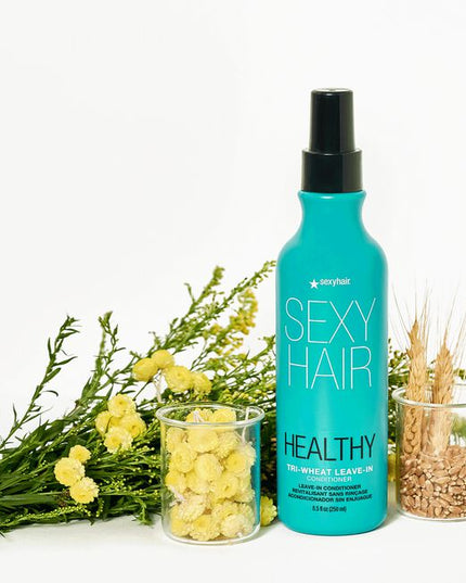 Keep the tangles at bay and the breakage away. Tri-Wheat Leave In reduces breakage up to 81% and improves detangling up to 90%. This multi-tasking leave in conditioner tames frizz and flyaways, improves smoothness, adds shine, nourishes, adds moisture, and prevents split ends all while delivering up to 72 hours of humidity resistance and thermal protection up to 450˚F.