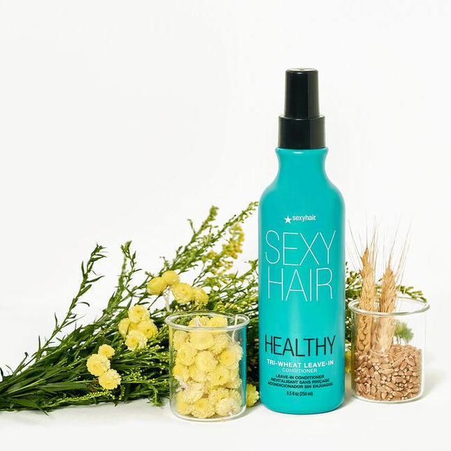 Keep the tangles at bay and the breakage away. Tri-Wheat Leave In reduces breakage up to 81% and improves detangling up to 90%. This multi-tasking leave in conditioner tames frizz and flyaways, improves smoothness, adds shine, nourishes, adds moisture, and prevents split ends all while delivering up to 72 hours of humidity resistance and thermal protection up to 450˚F.
