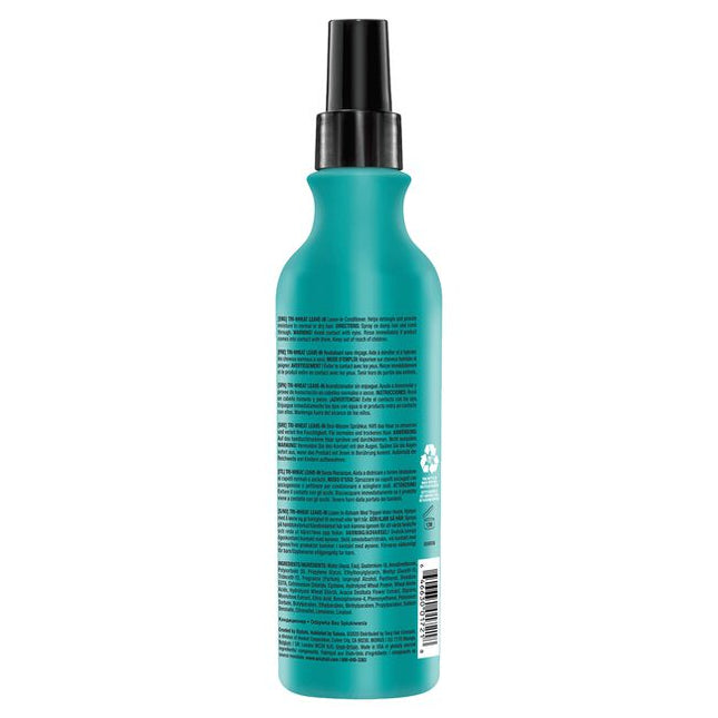 Keep the tangles at bay and the breakage away. Tri-Wheat Leave In reduces breakage up to 81% and improves detangling up to 90%. This multi-tasking leave in conditioner tames frizz and flyaways, improves smoothness, adds shine, nourishes, adds moisture, and prevents split ends all while delivering up to 72 hours of humidity resistance and thermal protection up to 450˚F.