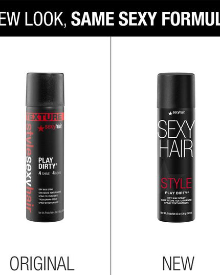 Take control of your style with the functionality of a workable wax the ease of a styling spray. Play Dirty Dry Wax Spray is a medium hold wax that builds texture, dimension and separation. Formulated for all hair types and styles for both men and women, this multi-functional styler delivers volume and body that lasts up to 48 hours while providing humidity resistance up to 72 hours.