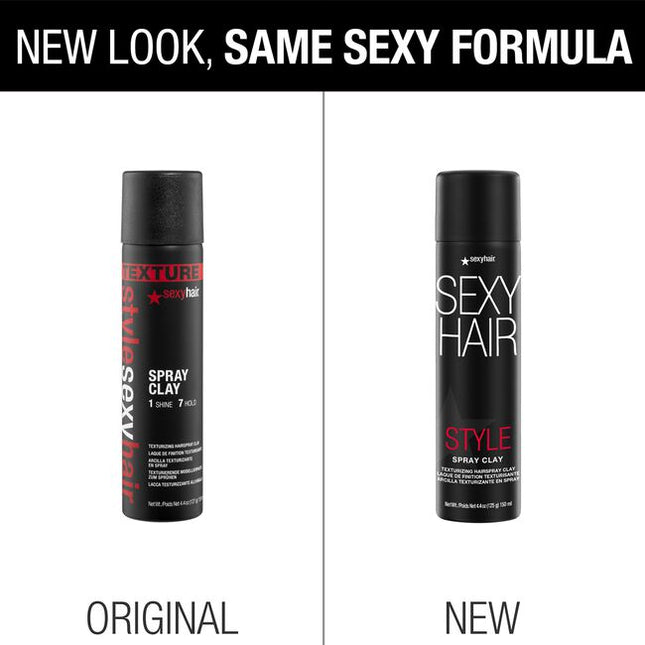 A little spray goes a long way with Spray Clay’s innovative aerosol applicator that distributes product evenly for a pliable medium hold with separation, texture and definition. Ideal for all hair types, Spray Clay Texturizing Hairspray Clay provides the perfect amount of control for effortless styling and leaves you with a natural-looking matte finish that’s easy to wash out.