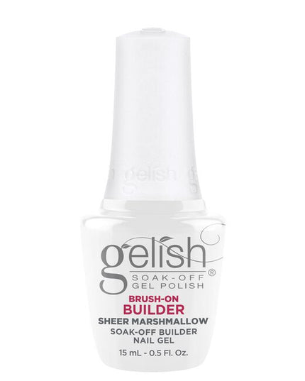 Gelish's Brush-On Builder is an all-in-one gel product that can extend, overlay, build, and create nail art. The LED cured gel coat has a unique self-leveling formula that provides perfect control to prevent sidewall flooding!