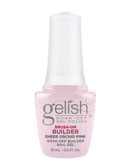 Gelish's Brush-On Builder is an all-in-one gel product that can extend, overlay, build, and create nail art. The LED cured gel coat has a unique self-leveling formula that provides perfect control to prevent sidewall flooding!