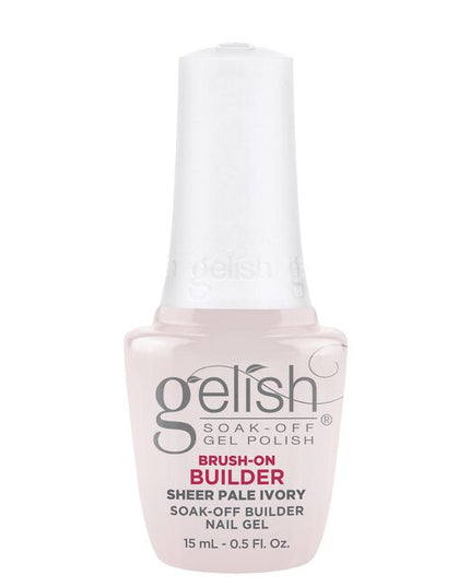 Gelish's Brush-On Builder is an all-in-one gel product that can extend, overlay, build, and create nail art. The LED cured gel coat has a unique self-leveling formula that provides perfect control to prevent sidewall flooding!