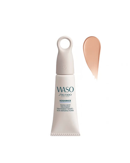 Shiseido WASO Koshirice Tinted Spot Treatment Natural Honey 8ml (0.33oz) provides targeted care that corrects spots and imperfections while offering instant coverage, thanks to its unique blend of Koshihikari rice and salicylic acid.