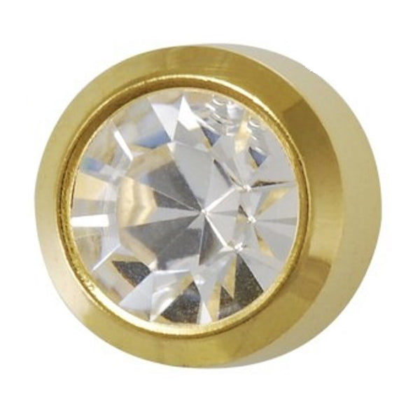 Studex Gold Plated Bezel Set Mini April, 1 pair
