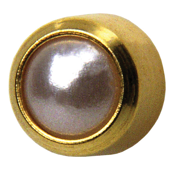 Studex Gold Plated Bezel Set Pearl, 1 pair