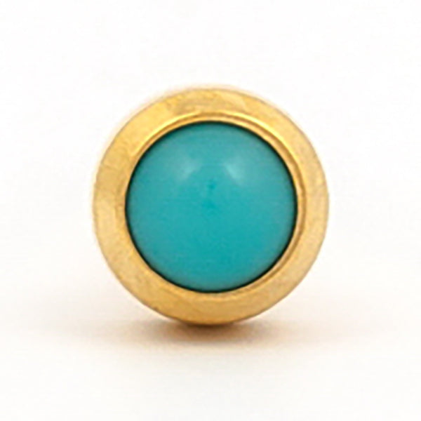 Studex Gold Plated Bezel Set Turquoise, 1 pair