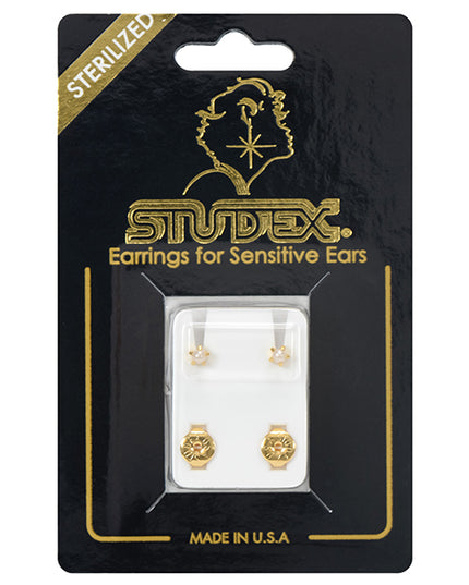 Studex Gold Plated Regular Rainbow Crystal, 1 pair