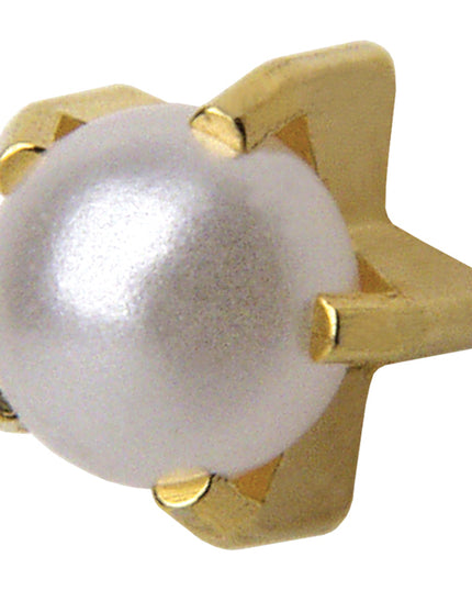 Studex Gold Plated Tiffany Set Earrings, Regular Pearl, 1 pair