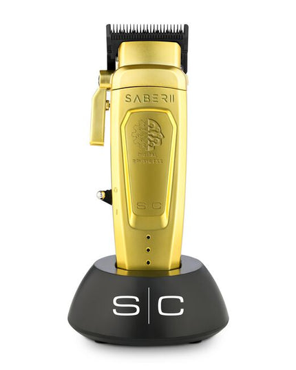 A perfect blend of power, precision, and luxury, designed to elevate your grooming experience. This state-of-the-art clipper is equipped with the latest features to meet the demands of both professional stylists and at-home grooming enthusiasts. At the heart of this clipper is the new and improved EON digital brushless motor, running at an impressive 7,200 rpm. This motor is efficient, optimized, and noise-reducing, ensuring a seamless and powerful cutting experience. Paired with Stylecraft's Blac