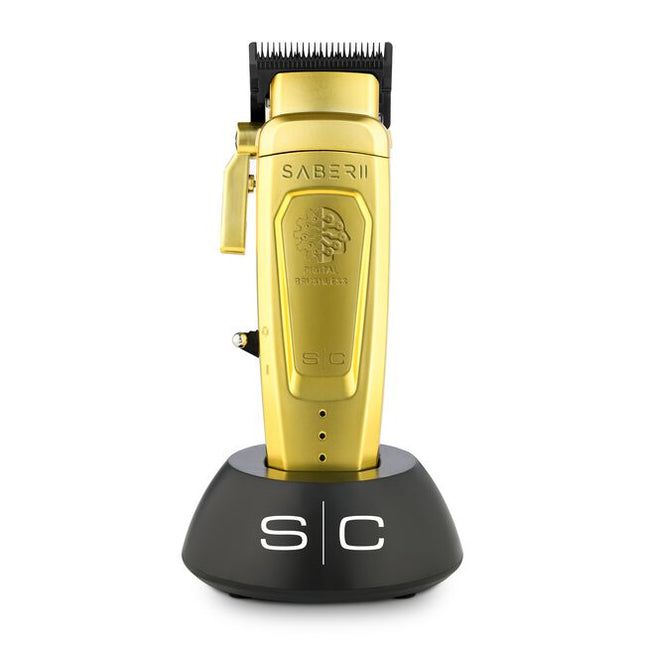 A perfect blend of power, precision, and luxury, designed to elevate your grooming experience. This state-of-the-art clipper is equipped with the latest features to meet the demands of both professional stylists and at-home grooming enthusiasts. At the heart of this clipper is the new and improved EON digital brushless motor, running at an impressive 7,200 rpm. This motor is efficient, optimized, and noise-reducing, ensuring a seamless and powerful cutting experience. Paired with Stylecraft's Blac