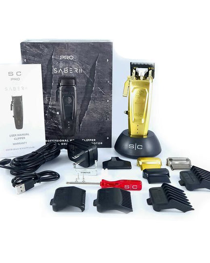 A perfect blend of power, precision, and luxury, designed to elevate your grooming experience. This state-of-the-art clipper is equipped with the latest features to meet the demands of both professional stylists and at-home grooming enthusiasts. At the heart of this clipper is the new and improved EON digital brushless motor, running at an impressive 7,200 rpm. This motor is efficient, optimized, and noise-reducing, ensuring a seamless and powerful cutting experience. Paired with Stylecraft's Blac