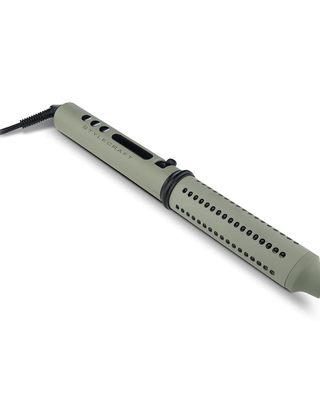 Elevate your hair styling routine with our premium ceramic barrel 2-in-1 Styling Brush and Curling Wand. Transform your hair into a masterpiece with our innovative styling tool, featuring a 1.25"" premium ceramic barrel infused with nourishing keratin, argan, and coconut oils.