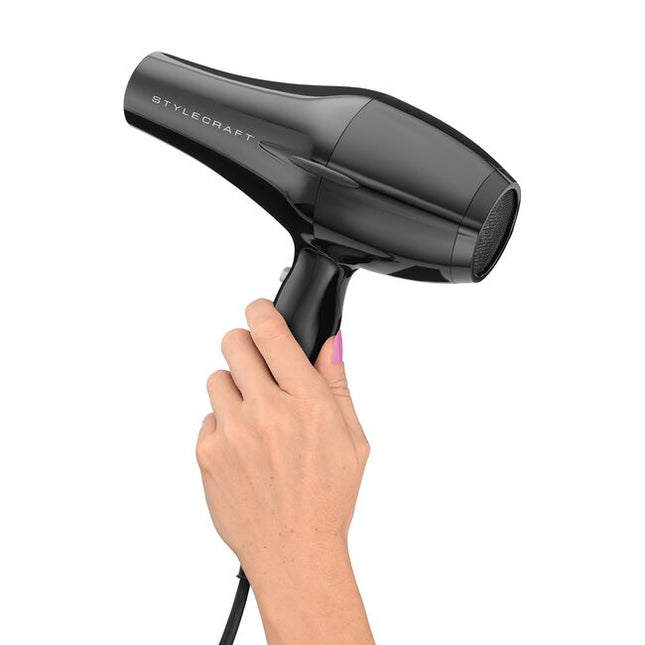 Experience outstanding performance with this 1875-watt professional hair dryer, weighing just 19.4 oz. Built with a high-performance powerful motor, it generates strong, consistent airflow, significantly speeding up drying time.