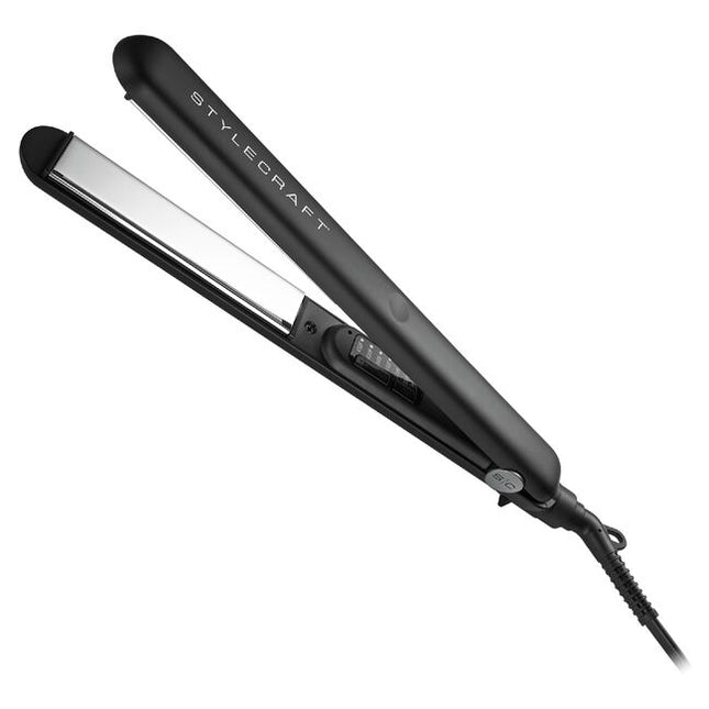 Designed to meet the high demands of professional stylists, this premium flat iron is an essential tool for any bustling salon. Engineered with 1-inch ultra-thin, long titanium plates, it glides effortlessly through each section of hair, delivering smooth, polished results with precision.