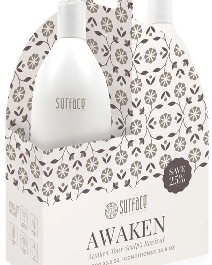 Awaken Shampoo and Conditioner

Cleanse and Condition your way to a healthy scalp and thicker hair. Drug Free, naturally derived botanicals that stimulate and noursuh the scalp and hair.