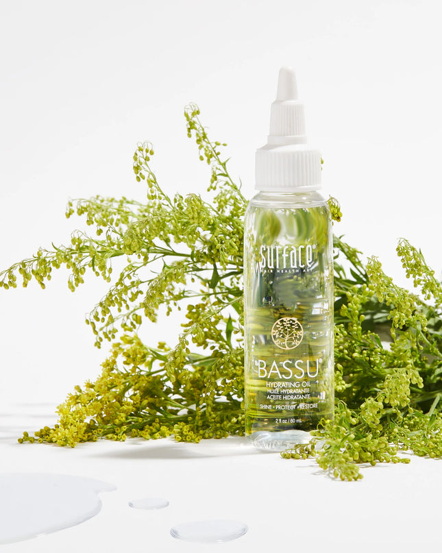 Hydrating oil for normal to fine hair. Surface's Bassu Hydrating Oil intensifies shine, color and condition. Babassu Oil and Color Vita Complex penetrate, restore and intensify natural shine while providing hydration, protection and the ultimate antioxidant color lock.