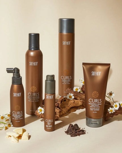 Lightweight hairspray for curls and textured hair. Botanical fibers define and hold your curls while Babassu Oil and Ceramide NP provide color and thermal protection as well as humidity resistance.