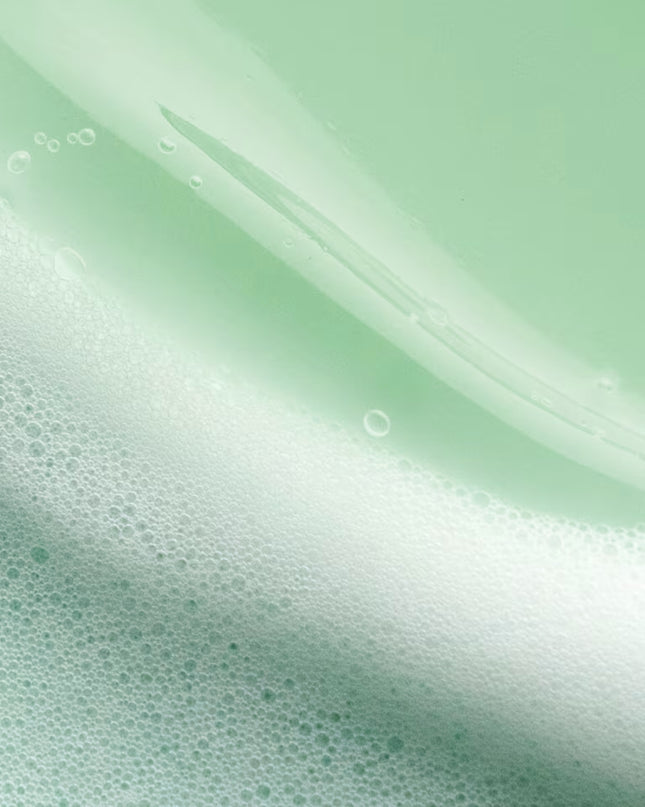 A matcha a day keeps oil away- daily gel cleanser with Japanese kyo-matcha, mugwort and coix seed that gently clarifies and moisturizes skin as it balances oil and pH levels for a clean, smooth complexion.