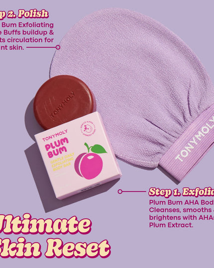 This gentle resurfacing Plum Bum AHA Exfoliating Body Bar is designed to cleanse, refine, and restore your skin’s glow. Infused with AHAs and Plum Extract, this dual-action exfoliator removes dead skin cells, helps to prevent ingrown hairs, smooth keratosis pilaris (KP), and unclog pores while still remaining gentle for daily use.