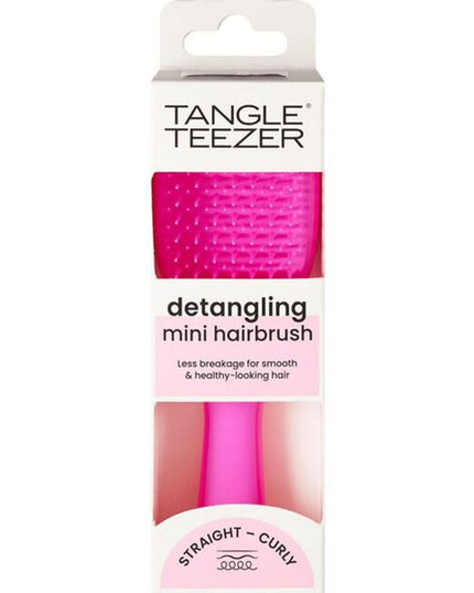 The Tangle Teezer Ultimate Detangler you know and love, but miniature. Super small, super cute and super useful, it has the same patented two-tiered teeth technology as the Ultimate Detangler, but this handy size will be your best travel-buddy or fringe detangler.