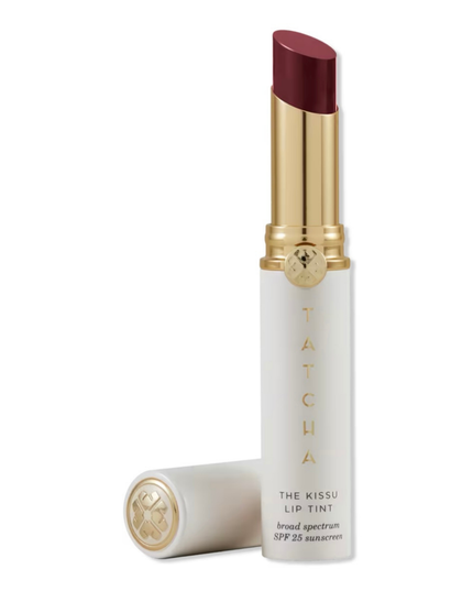 The Kissu Lip Tint SPF 25 Tinted Lip Sunscreen from TATCHA is a creamy, hydrating, and buildable lip sunscreen. Silk protein & botanical lanolin moisturize and soften lips as UV filters prevent photoaging.